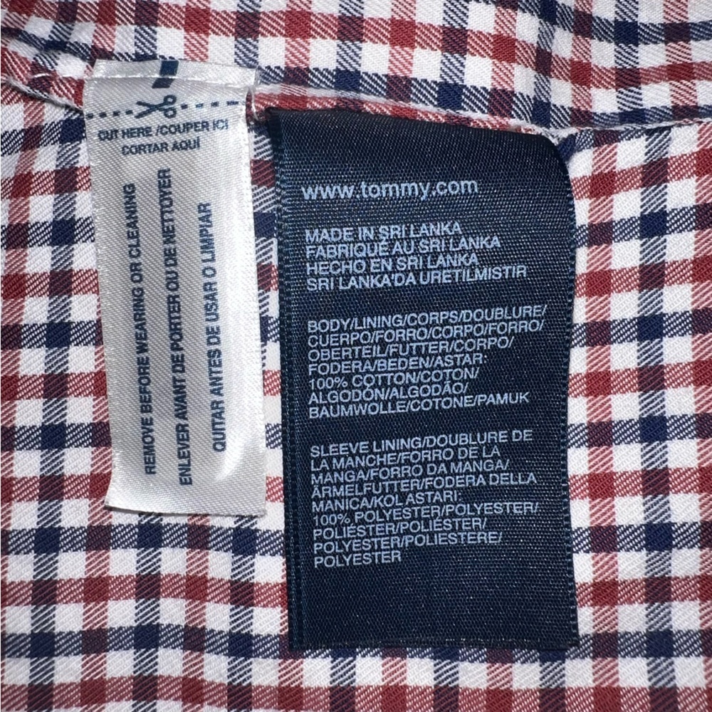 Tommy Hilfiger Tan Plaid Lined Zippered Collared Jacket  XXL - Picture 5 of 10